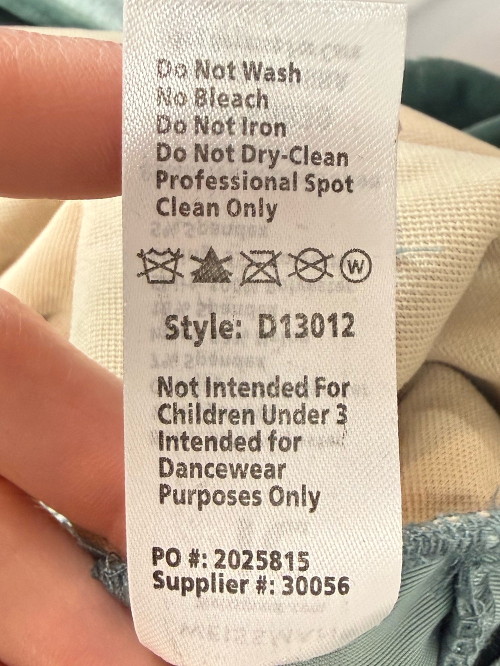 Weissman Elite Velvet Tulle Back Panel Dance Leotard NEW Green Intermediate Size - Picture 6 of 9